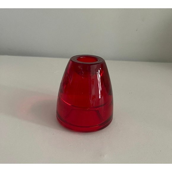 Vintage Red Glass Votive Holder beautiful Czech Republic item - Picture 2 of 3